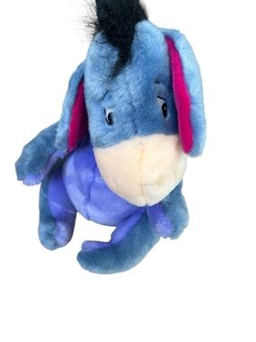 Disney Eeyore 12 inch plush Deadstock Disney store removable tail tags vintage